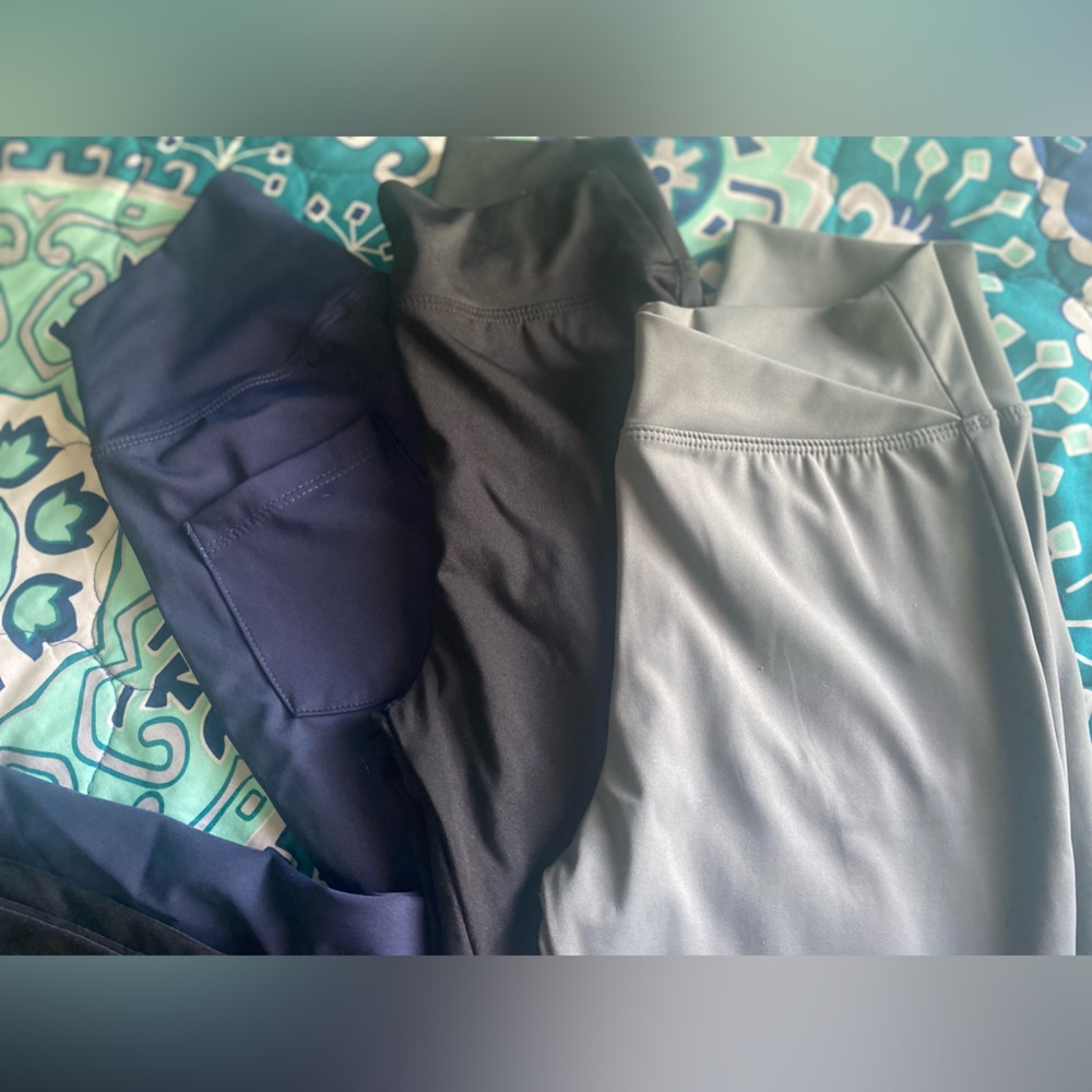 Stylish Black, Gray, and Navy Leggings